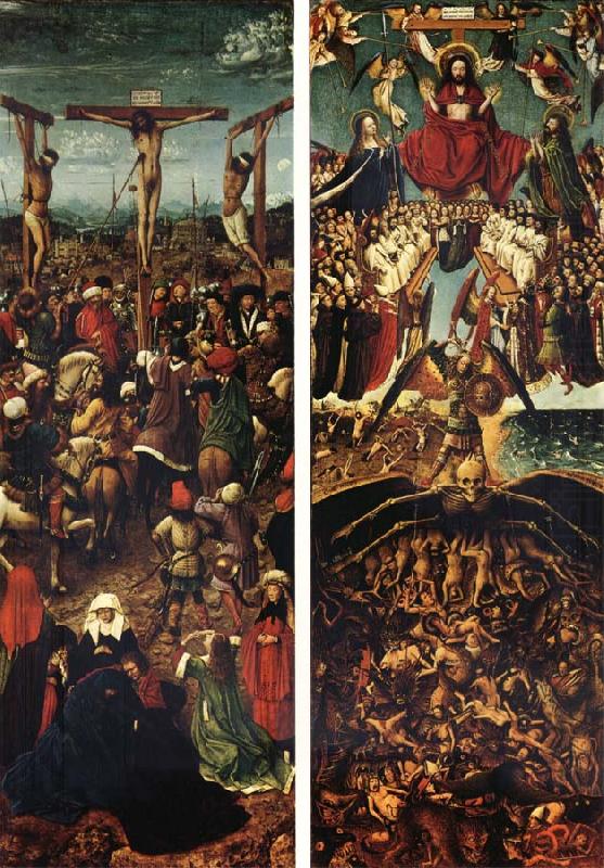 EYCK, Jan van Crucifixion and Last Judgment china oil painting image